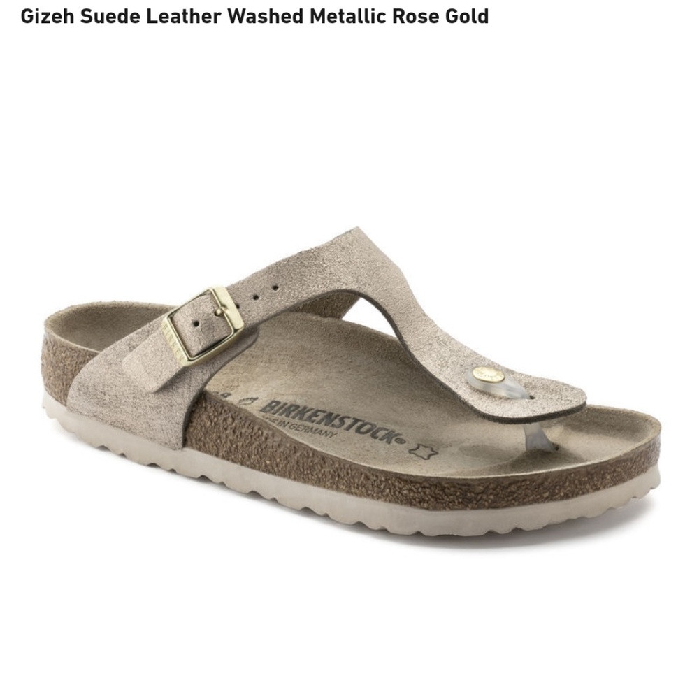 Birkenstock Gizeh Metallic Rose Gold New wo Box